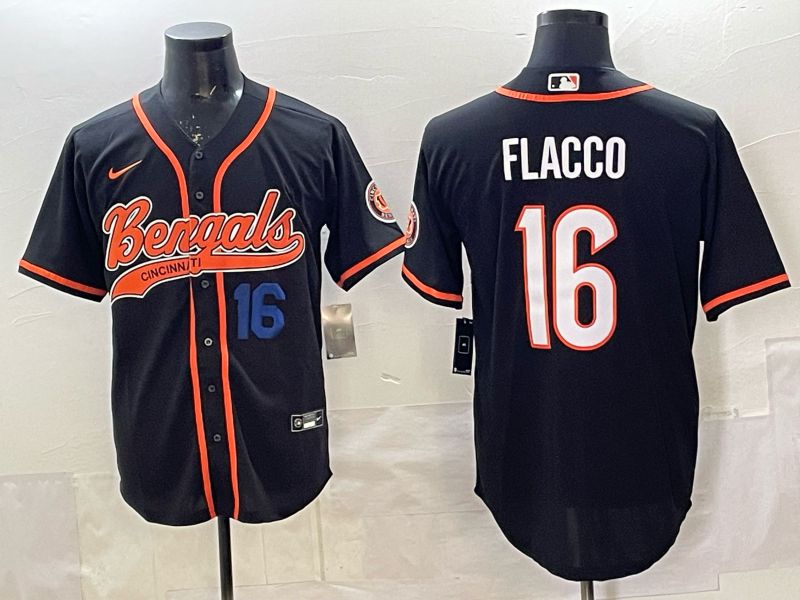 Men Cincinnati Bengals #16 Flacco black Joint Name 2025 Nike Limited NFL Jersey style 4->cincinnati bengals->NFL Jersey